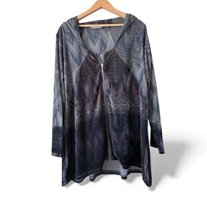 Unity World Wear Woman Zip-Front Hooded Tunic Jacket 2X